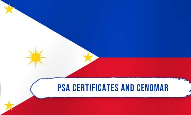 PSA birth certificate and CENOMAR from the United States